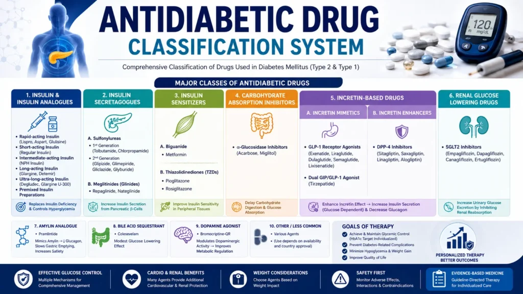 Antidiabetic drug classification system